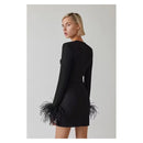 Strapless Feather Mini Dress