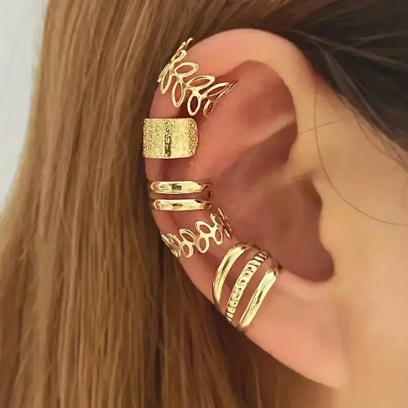 Elegant Silver Ear Cuffs