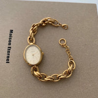 Braided Gold Watch Bracelet