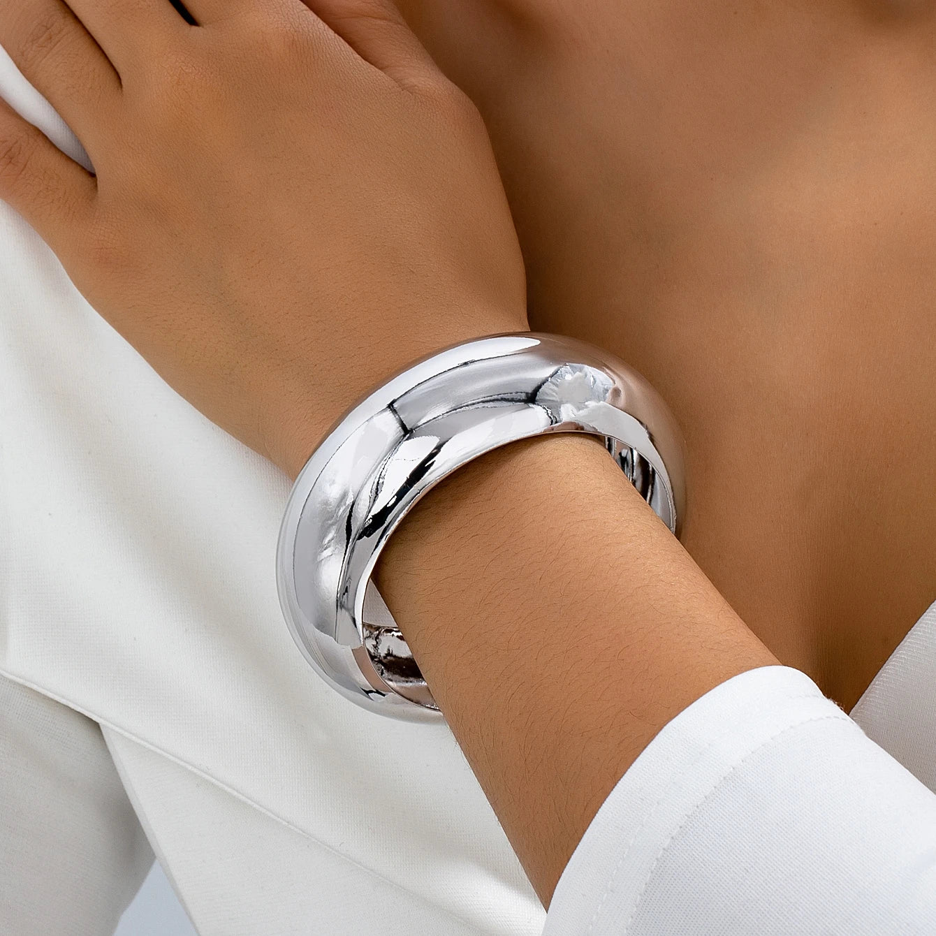 Wide Simple Fashion Bracelet