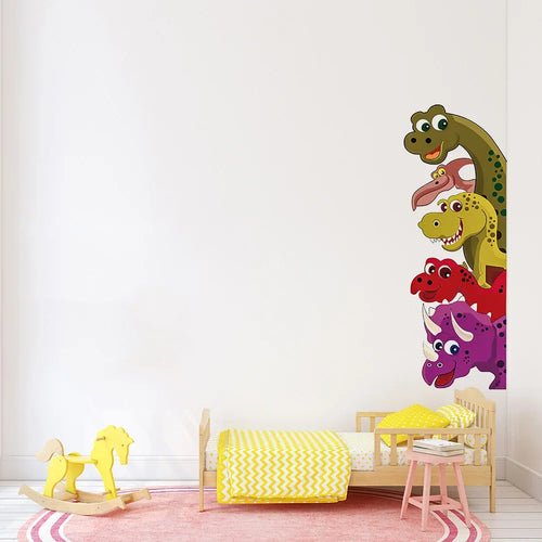 Funny Probe Dinosaur Wall Decals Short Eye Catching Kids Bedroom Living Room Children Nursery Mural Wall Art Behind The Door Stickers
