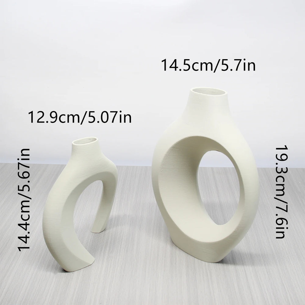 Bohemian Dry Vases Set of Hug Dry Vase Home Décor Office Entryway Ornaments Short Eye Catching Figurines Miniatures