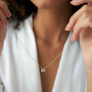 Zircon Letter Choker Necklace