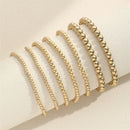 Gold Beaded Charm Bracelet