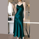 Satin High-Waist Dress