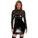 Shiny Leather Bodycon Dress