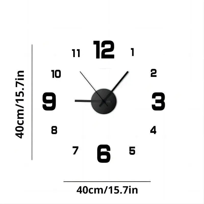 Creative Frameless DIY Wall Clock Home Office Wall Decoration Silent Clock Living Room Decor