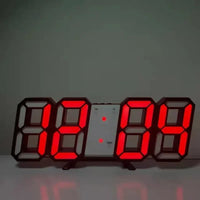 3D LED Alarm Clock Date/Temperature Display for Home Kitchen Office Garden Wall Clock Times Digital Decor