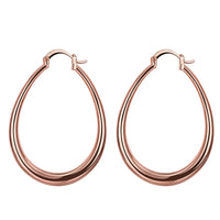Oval Gold Silver Earrings