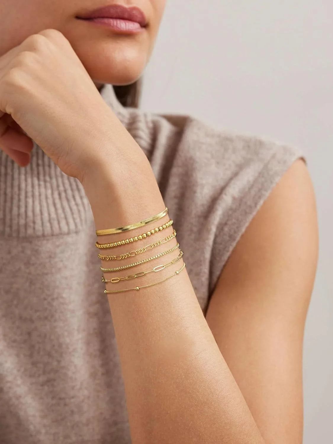 Gold Stackable Bracelets