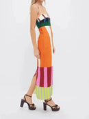 Striped Backless Boho Dress