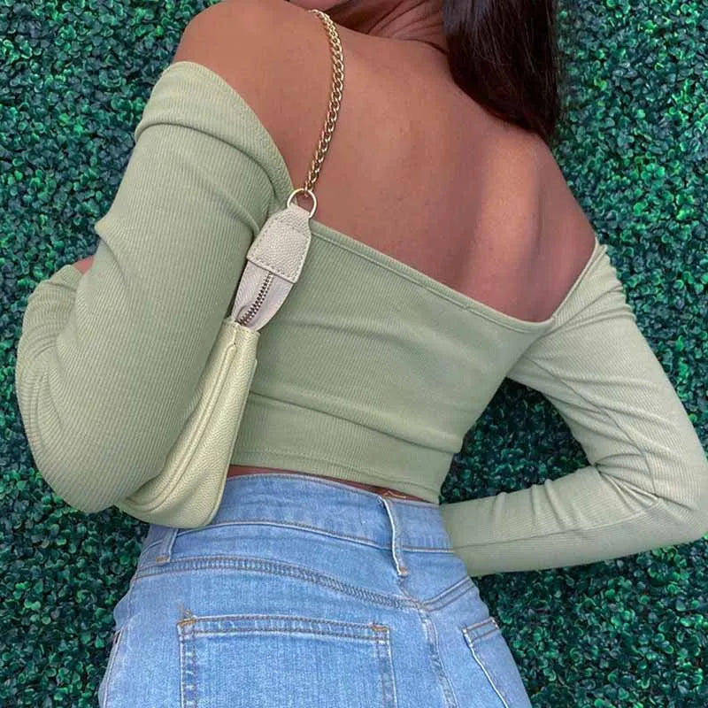 GlowLine V-Neck Crop
