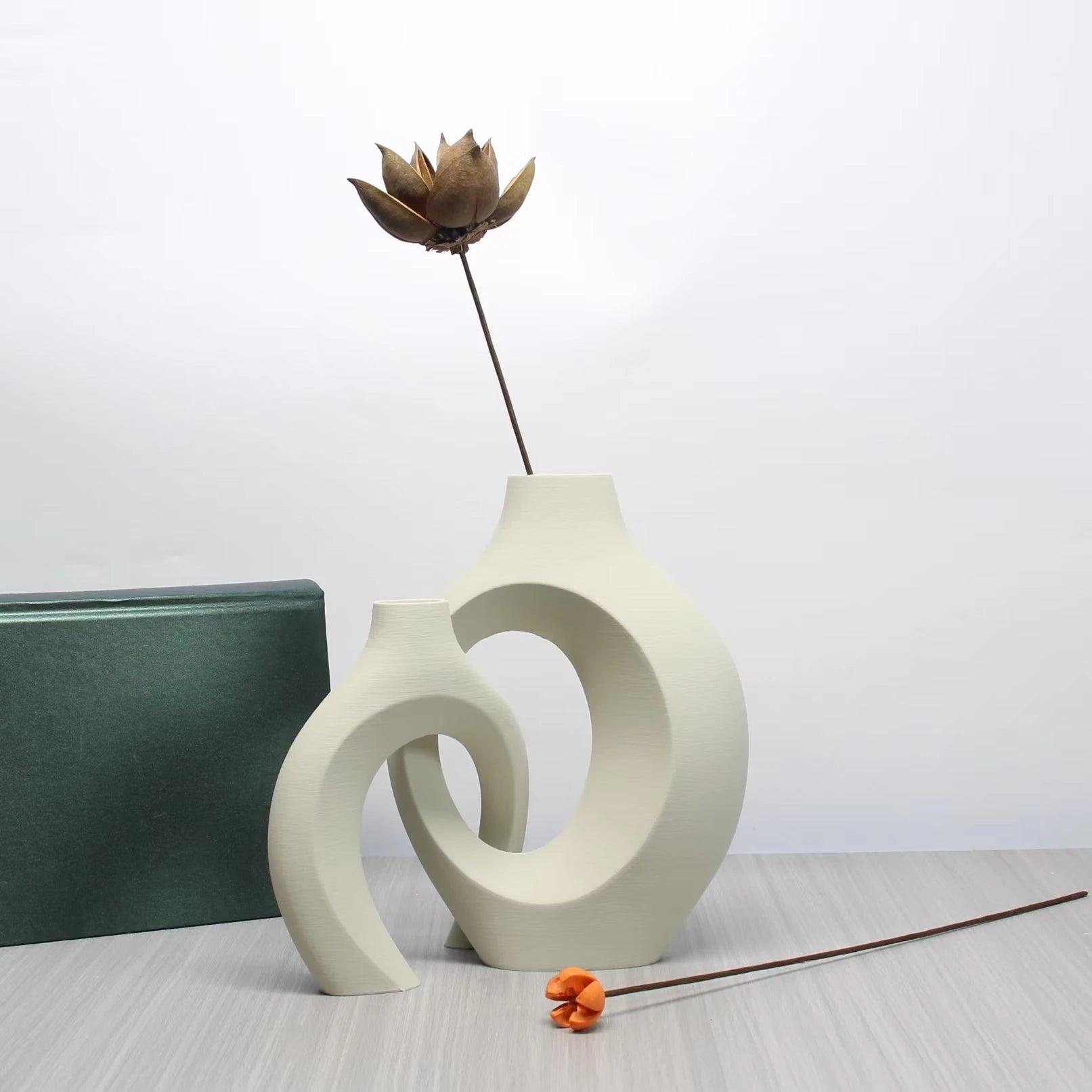 Bohemian Dry Vases Set of Hug Dry Vase Home Décor Office Entryway Ornaments Short Eye Catching Figurines Miniatures