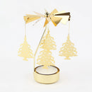 Rotating Metal Candle Holder Short Eye Catching Design for Christmas Dinner Party Wedding Party Decoration Gift