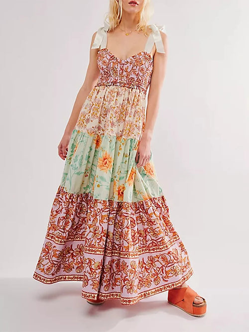Boho Smocked Summer Dress
