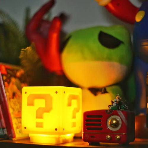 Children's Bedroom Bedside Lamp Home Children's Gift Decor Led Night Light Usb Super Game Question Mark Anime Desktop Table Lamp