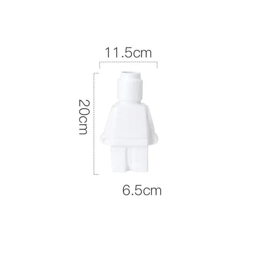 Creative Ceramic Robot Vase Modern Decor Home Desktop Small Robot Upright Dried Flower Vase Living Room Decoration Accessories
