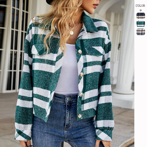 CheckChic Woolen Crop