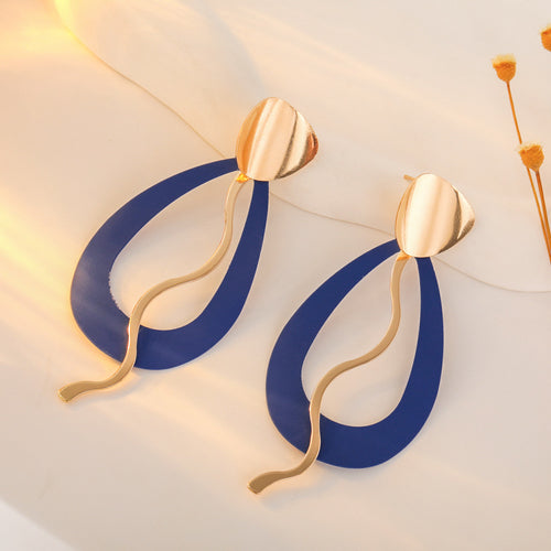 WaveCrest Drop Earrings