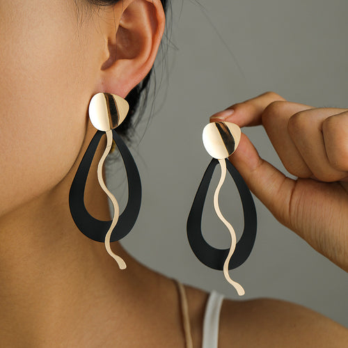 WaveCrest Drop Earrings